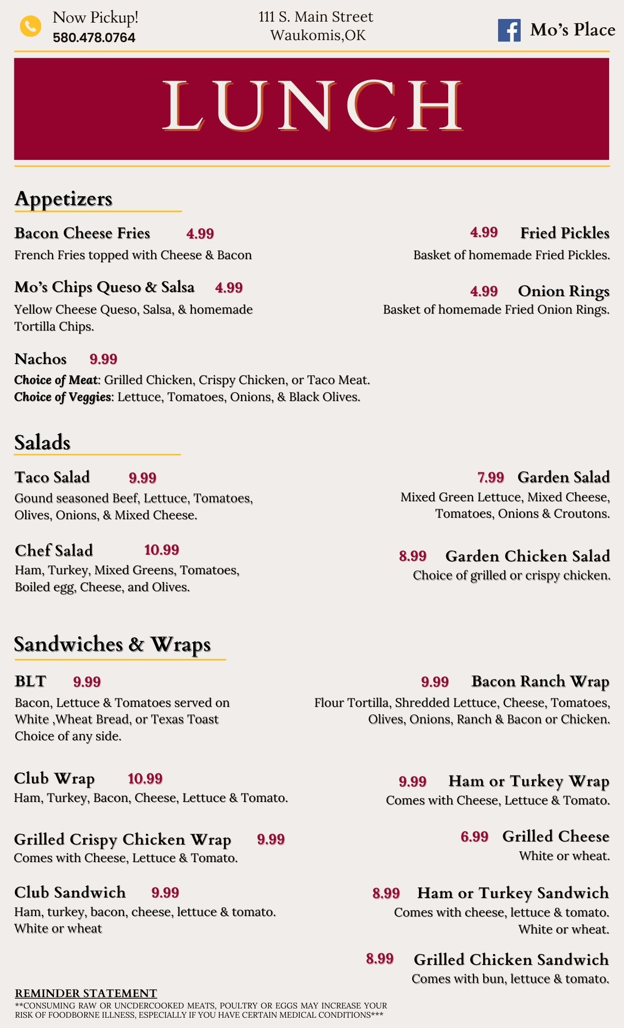 2nd- Lunch Page